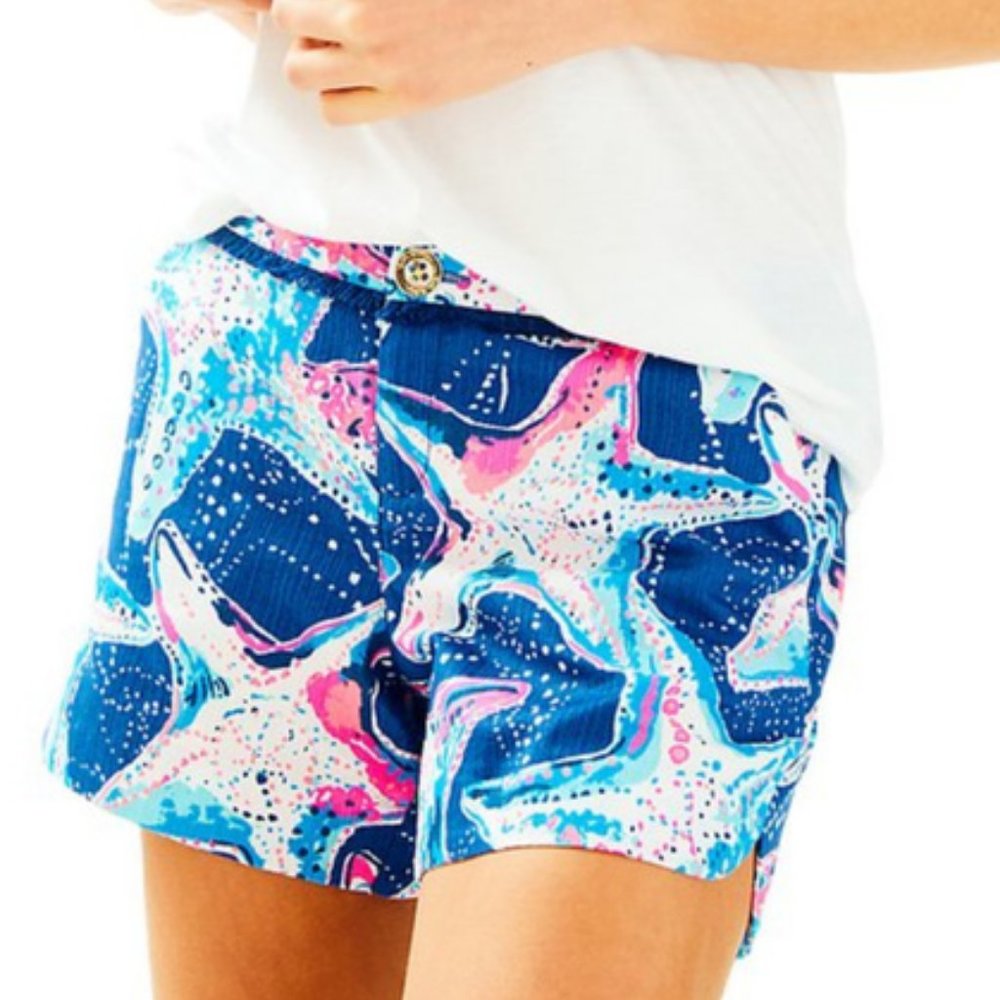 Lilly Pulitzer Adie Shorts in Indigo Star Struck